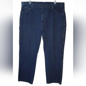 Dickies Mens Carpenter Utility Work Blue Jeans 40/32 Dark Wash Relaxed Fit